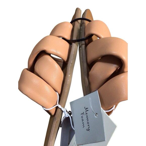 A New Day Women's Rory Criss Cross Padded Slide Sandals Light Brown Size 6.5 - Picture 8 of 8